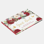 赤いフローラ金ゴールド蝶フォトキンセニェラ ゲストブック (コーナー)