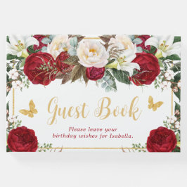 赤いフローラ金ゴールド蝶フォトキンセニェラ ゲストブック