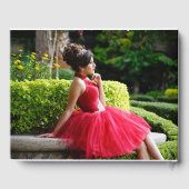 赤いフローラ金ゴールド蝶フォトキンセニェラ ゲストブック (裏面)