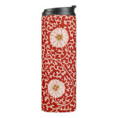 赤いフローラ鮮やか華美クラシックパターン タンブラー (回転左)
