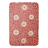 赤いフローラ鮮やか華美クラシックパターン バスマット (正面縦)