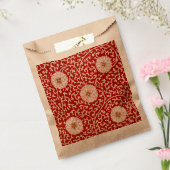 赤いフローラ鮮やか華美クラシックパターン フェイバーバッグ (封をした状態)