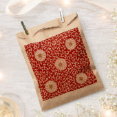 赤いフローラ鮮やか華美クラシックパターン フェイバーバッグ (クリップ留めされた状態)