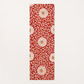 赤いフローラ鮮やか華美クラシックパターン ヨガマット (正面)