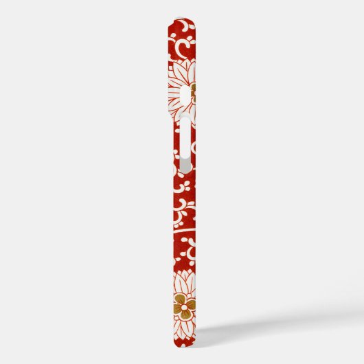 赤いフローラ鮮やか華美クラシックパターン Case-Mate iPhoneケース (裏面 / 左)