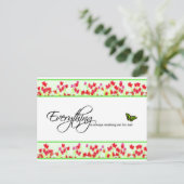 赤いフローラ – すべてが常に機能している ポストカード (スタンド正面)