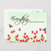 赤いフローラ – すべてが常に機能している ポストカード (正面/裏面)