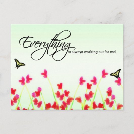 赤いフローラ – すべてが常に機能している ポストカード (正面)