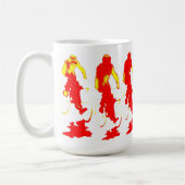 赤いフード付の自転車のマグ トラベルマグ (左)