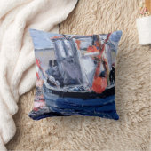 赤いブイが付いているボート クッション (ブランケット)