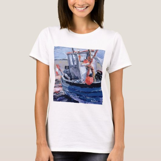 赤いブイが付いているボート Tシャツ (正面)