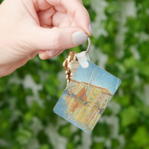 『赤いブイ』ポール・シニャックによる、ヴィンテージ・ポイントリズム キーホルダー