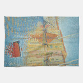 『赤いブイ』ポール・シニャックによる、ヴィンテージ・ポイントリリズム キッチンタオル (横)