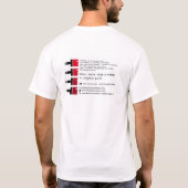 赤いブグラデーションラシ，画家&デコレータ広告 Tシャツ (裏面)