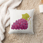 赤いブドウのおいしい束 クッション (ブランケット)