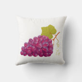 赤いブドウのおいしい束 クッション (裏面)