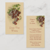 赤いブドウのフルーツの販売 名刺 (正面/裏面)