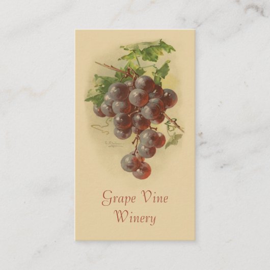 赤いブドウのフルーツの販売 名刺 (正面)