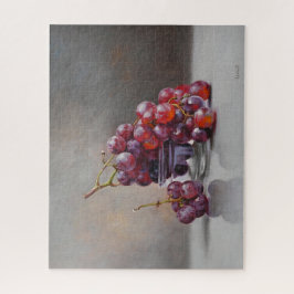 赤いブドウの静物画 - オリジナル油絵より ジグソーパズル