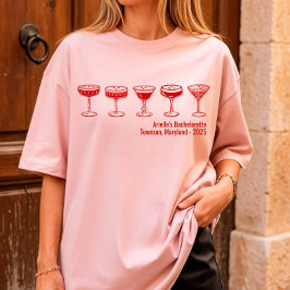 赤いブライズメイド・エスプレッソマティーニ・バチェロレッテ Tシャツ