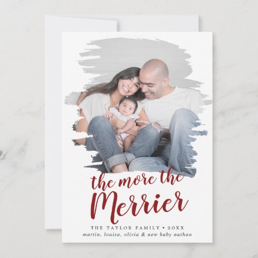 赤いブラシで出産のメリー発表を増やす シーズンカード (正面)