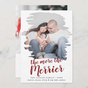 赤いブラシで出産のメリー発表を増やす シーズンカード