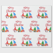 赤いブラシスクリプトクリスマスウォーターのカラー格言 ラッピングペーパー (フラット)