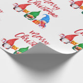 赤いブラシスクリプトクリスマスウォーターのカラー格言 ラッピングペーパー (角)