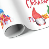 赤いブラシスクリプトクリスマスウォーターのカラー格言 ラッピングペーパー (ロールコーナー)