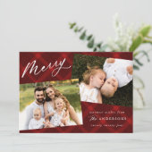 赤いブラシ付き格子縞3枚の写真 シーズンカード (スタンド正面)