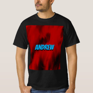 赤いブラックフレイズ幾何モダントレンディー1 Tシャツ
