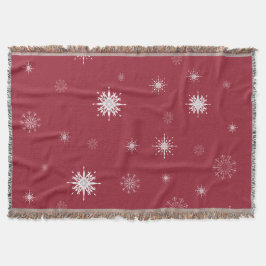 赤いブランケットの雪片 スローブランケット