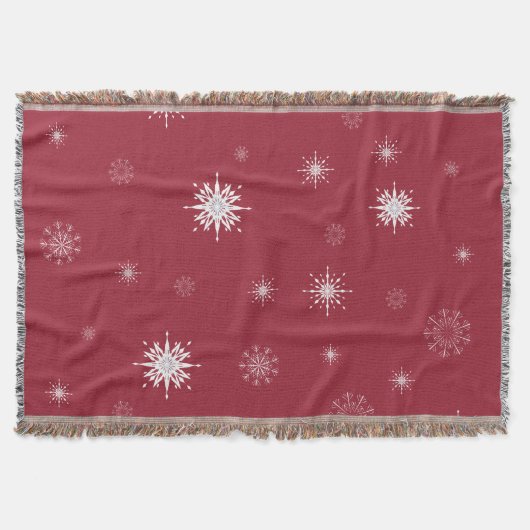 赤いブランケットの雪片 スローブランケット (正面)