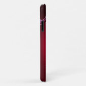 赤いブルゴーニュの紫の果実と渦巻きモノグラム Case-Mate iPhoneケース (裏面/右)