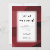 赤いブロックのオールパーパスパーティー招待状 招待状 (正面)