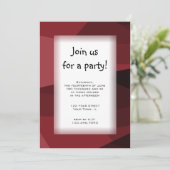 赤いブロックのオールパーパスパーティー招待状 招待状 (スタンド正面)