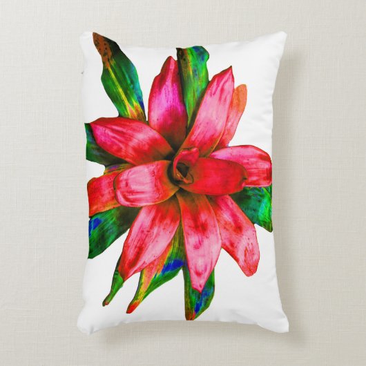 赤いブロマイドの枕 アクセントクッション (正面(垂直))