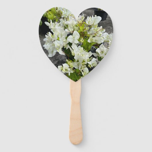 赤いブーゲンビリアまたは紙の花、赤い熱帯産 ハンドファン (裏面)