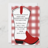 赤いブーツ 招待状 (正面)
