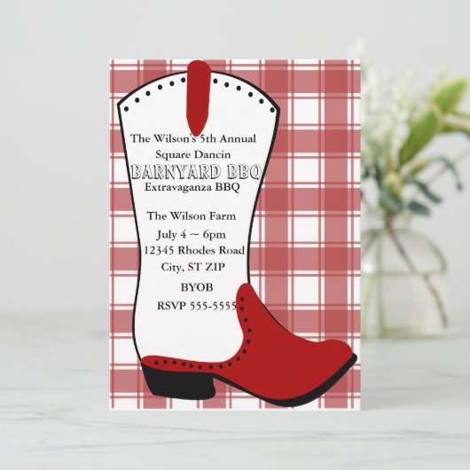 赤いブーツ 招待状 (スタンド正面)