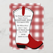 赤いブーツ 招待状 (正面/裏面)