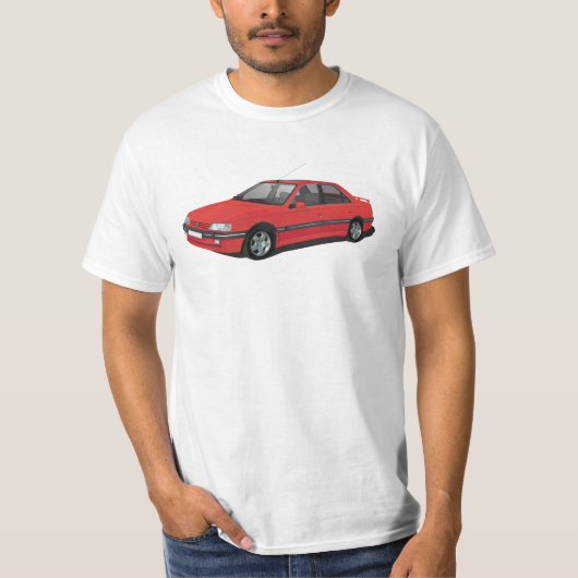 赤いプジョー405 Tシャツ (正面)