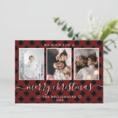 赤いプライドマルチフォトクリスマスカード 案内状 (スタンド正面)