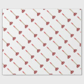 赤いプランジャー ラッピングペーパー (フラット)