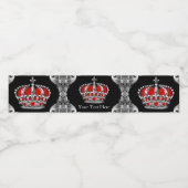 赤いプリンスベイビーシャワー水ボトルラベル ペットボトルラベル (シングルラベル)