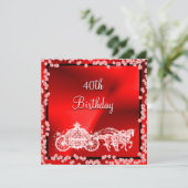 赤いプリンセスのコーチ及び馬の第40誕生日 招待状 (スタンド正面)