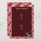 赤いプレイド競馬 招待状 (正面/裏面)