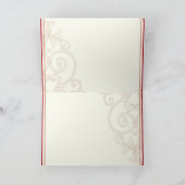 赤いプロテアのハummingbirds-サンキュー・ノートカード サンキューカード (内部)