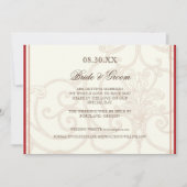 赤いプロテアハミングバード – 日付を保存 招待状 (正面)