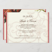 赤いプロテアハミングバード – 日付を保存 招待状 (正面/裏面)